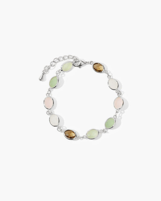 Whimsical Romance Stone Bracelet in Silver